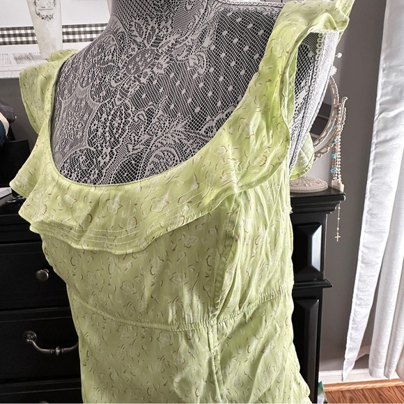 Free People Citrine Combo Ruffle Flutter Sleeve Top Size L - NWT - Picture 3 of 14